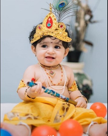 Krishna dress up for baby boy best sale