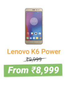 Flipkart The Big Freedom Sale | Lenovo K6 Power