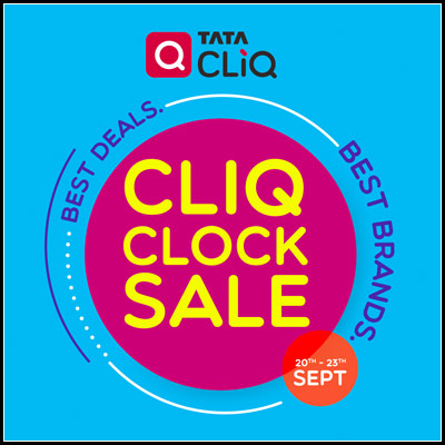 Tata CLiQ CLiQCLOCK Sale | Up to 75% off on all electronics and lifestyle products