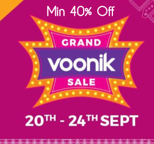 Grand Voonik Sale - Your Favourites at min 40% Off on Women Clothing