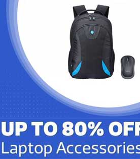 Laptop Accessories at Upto 80% off + Extra 10% SBI Off