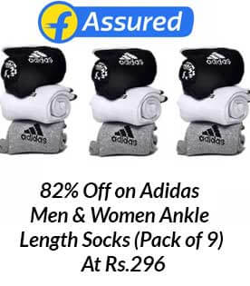 82% Off on Adidas Men & Women Ankle Length Socks (Pack of 9)