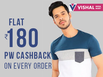 Get Rs.180 Cashback on Every Order on My Vishaal Mega Mart