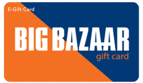 Big Bazaar Gift Card Rs.5000: Gift/Send Experiences and Gift Cards Gifts  Online M11112145 |IGP.com