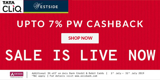 Westside EOSS | Upto 60% + Extra 5% Off on Min Purchase Of Rs. 5000