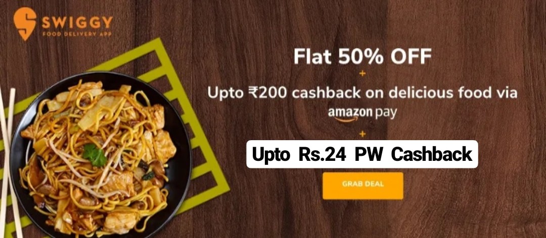 Amazon Pay Offer | 50% off + Win upto Rs.200 Cashback on Order of Rs.99