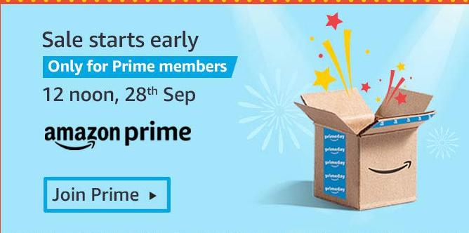 Great Indian Festival | Early Access for Prime Members at 12 noon, 28th Sept - Upto 80% Off + 10% Instant Discount/Bonus Offers via SBI Cards