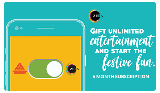 Zee5 E-Gift Card - Rs. 599 for 6 month subscription