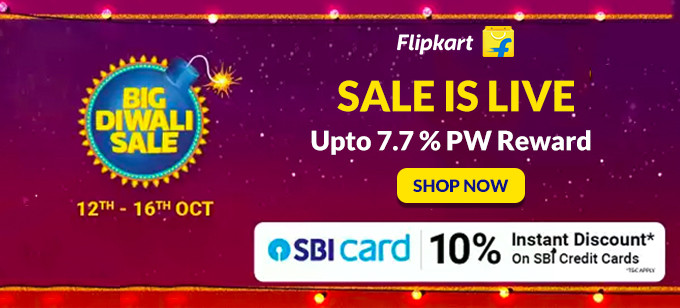 BIG DIWALI SALE | Upto 90% Off + Extra 10% Off on SBI Credit Cards (12th Oct-16th Oct)