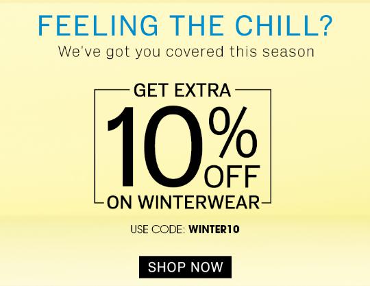 FEELING THE CHILL | Upto 50% Off + Extra 10% Off On Winter Wear, Starting at Rs.130