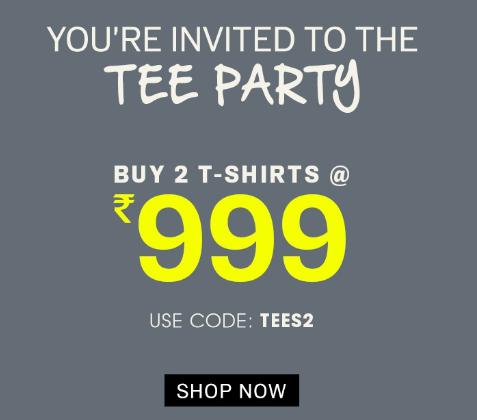 NNNOW TEE PARTY | Buy 2 T-Shirts at Rs.999