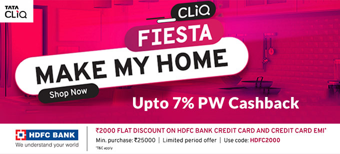 CLIQ FIESTA | Upto 50% Off On Large Appliances + Extra Rs.2000 HDFC Credit Card Discount