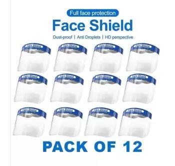 PRONIKS 11 Face Shield Mask 300 micron (12 pcs pack) Safety Cap (Size - 33)