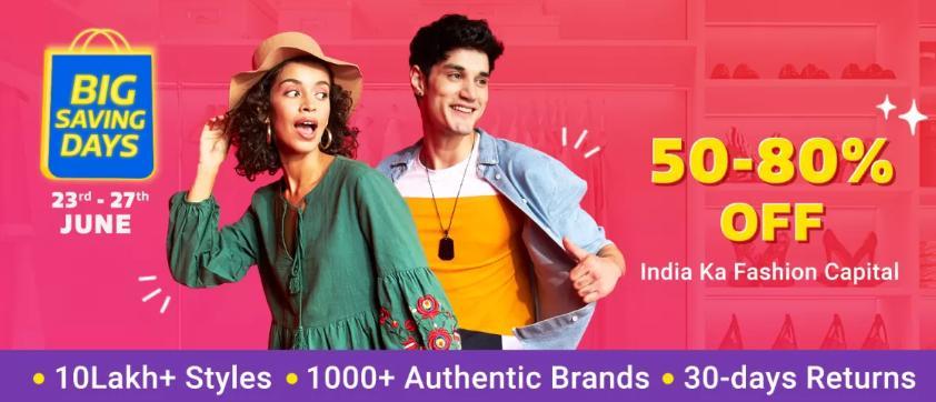 Big Saving Days | Upto 50-80% Off on Top Fashion Brands + Extra 10% Off via HDFC Bank Cards