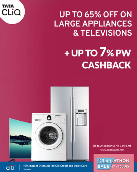 CLiQATHON SALE | Upto 80% Off on Electronics + Extra 10% Off on Citi Credit & Debit Cards