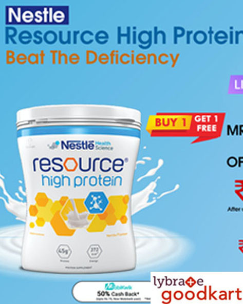 Nestle Resource High Protein (400gms) Vanilla Flavour 1+1 Offer.