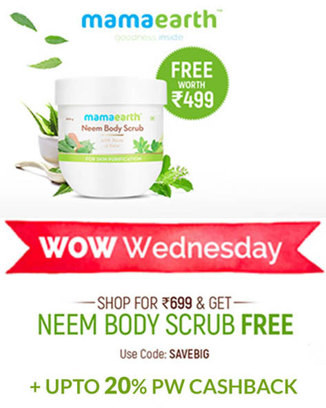 WOW WEDNESDAY | Shop for Rs.699 & Get Neem Body Scrub FREE Worth Rs.499