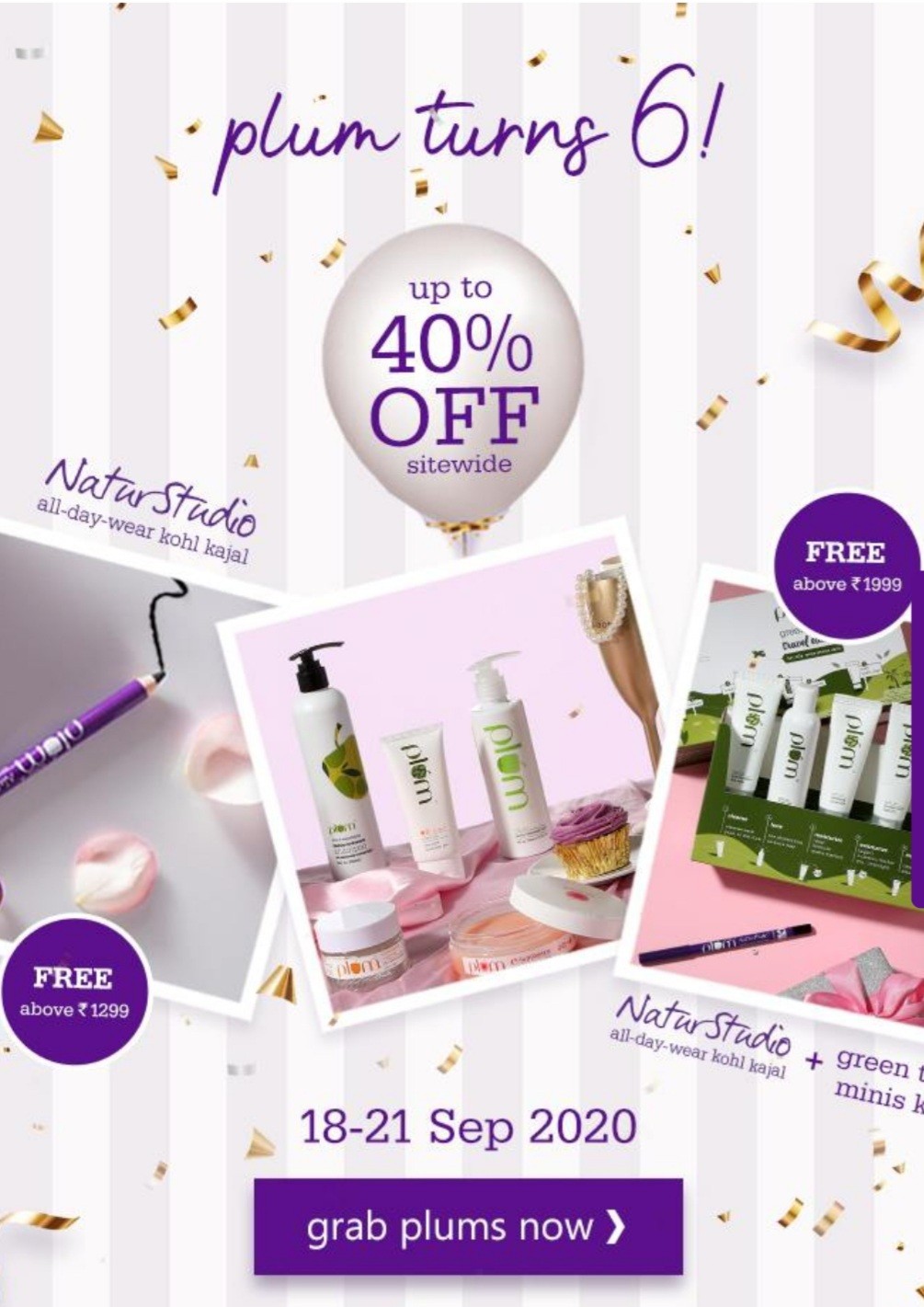 Plum Goodness Birthday Sale | Upto 40% Off Sitewide & Freebies on every order