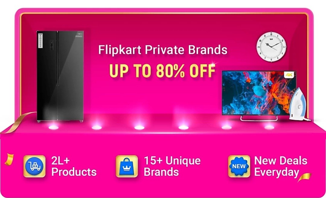 Get up to 80% Off on Flipkart Brands