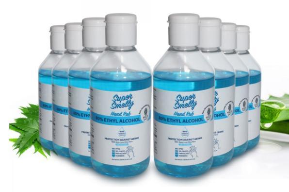 Hand Rub by Super Smelly (Pack of 8) – 200 ML Each at Rs.130