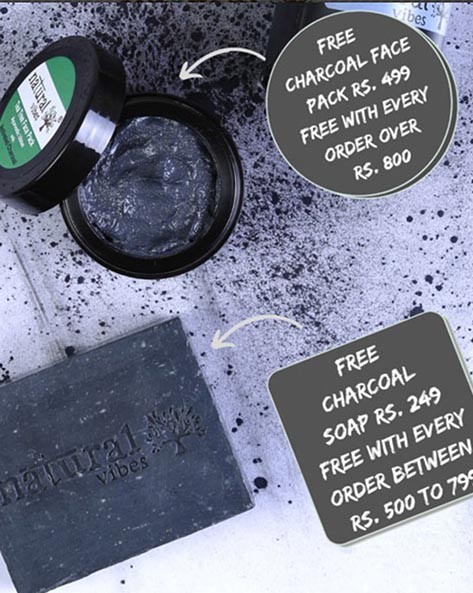 Get Free Charcoal Face Pack and Free Charcoal Soap