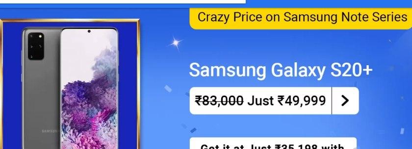 Samsung Galaxy S20+ at Rs.49999