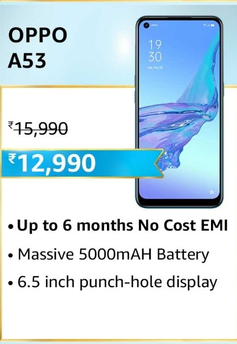OPPO A53 | No Cost EMI Up to 6 Months