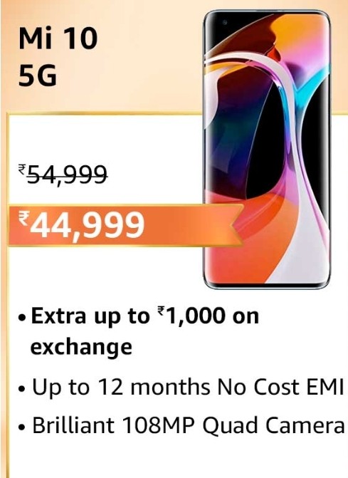 Mi 10 5G | No Cost EMI Upto 12 Months