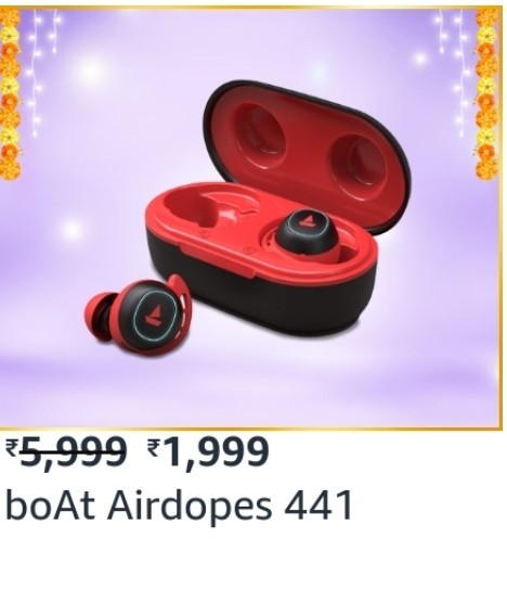 boAt Airdopes 441 TWS Ear-Buds with IWP Technology, Immersive Audio, Up to 30H Total Playback, IPX7 Water Resistance, Super Touch Controls