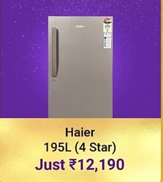 Haier 195L 4 Star Refrigerator