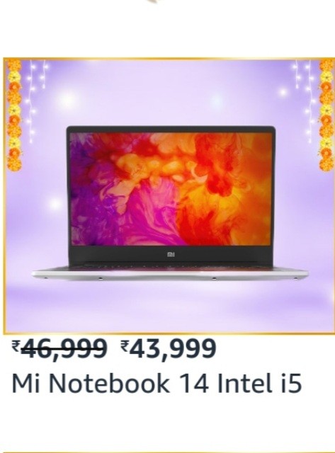 Mi Notebook 14 Intel Core i5-10210U 10th Gen Thin and Light Laptop(8GB/512GB SSD/Windows 10/Intel UHD Graphics/Silver/1.5Kg)