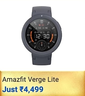 Huami Amazfit Verge Lite Smartwatch 