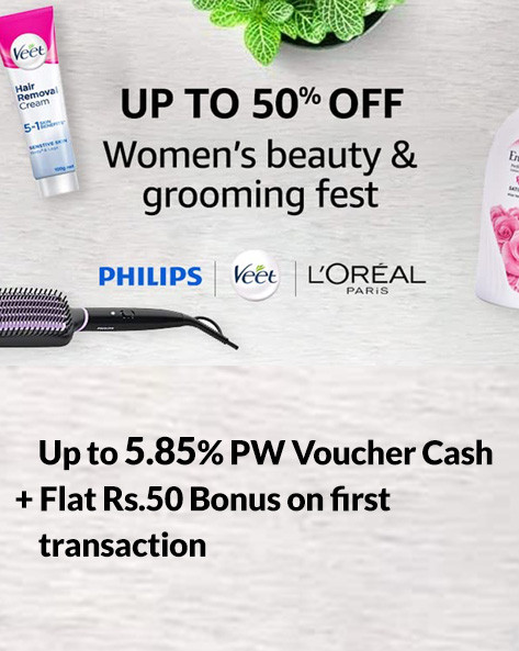 Get Up to 50% off on Women beauty & grooming products