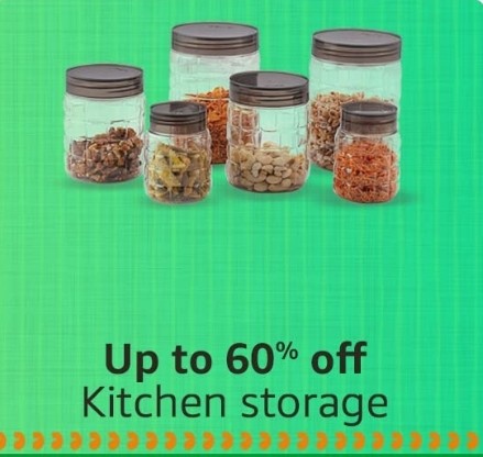 Get up to 60% Off on Kitchen Storage