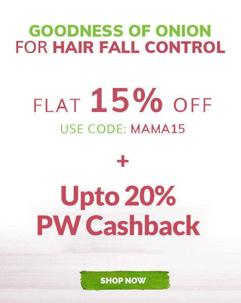 GOODNESS FOR ONION | Flat 15% Off on Mamaearth Onion Hair Oil