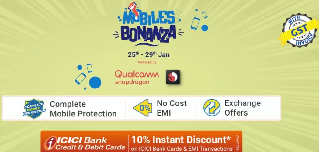 MOBILES BONANZA | Upto Rs.16,000 Off + Extra 10% ICICI Discount + No Cost EMI & Exchange Offers