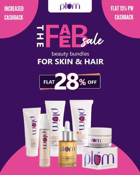PLUM GOODNESS THE FLASH FAEB SALE | Flat 28% Off on Beauty Bundles for Skin & Hair 