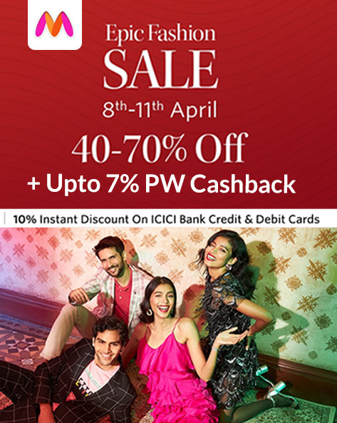 Epic Fashion Sale | Flat 40%-70 Off on Clothing, Footwear, Accessories & more