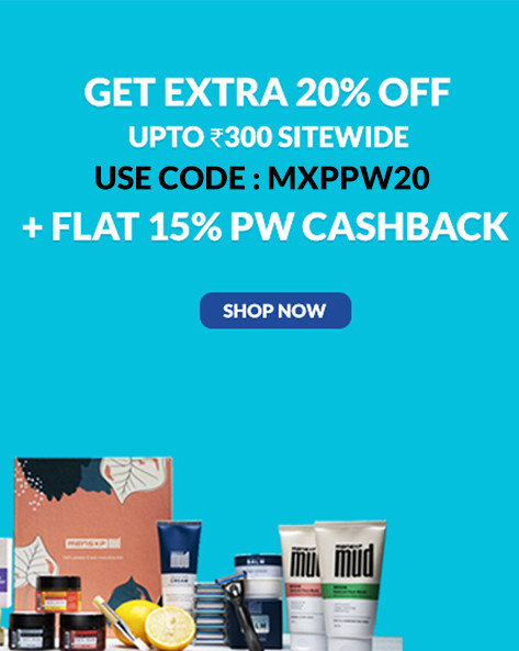 Get Extra 20% OFF sitewide only on Mensxp