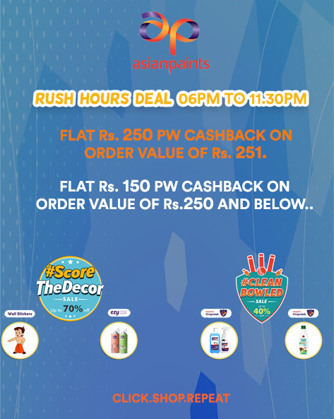 RUSH HOURS DEAL | Upto Rs.250 PW Cashback on Order of Rs.251