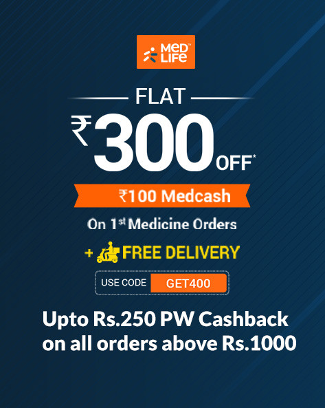 Mid Month Sale | Flat Rs.300 + 100 Medcash on First Medicine Orders