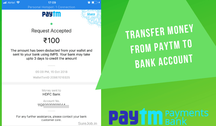 Paytm to store bank transfer charges