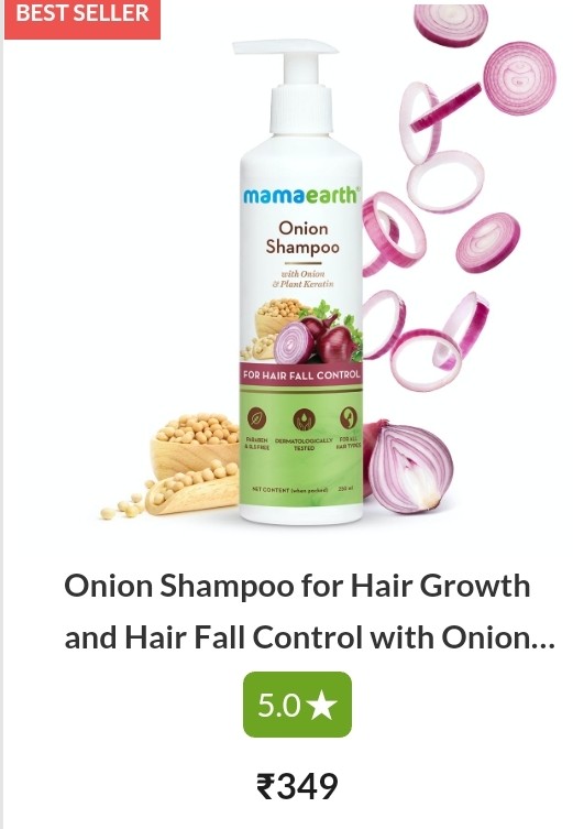 Onion shampoo for Hair Growth