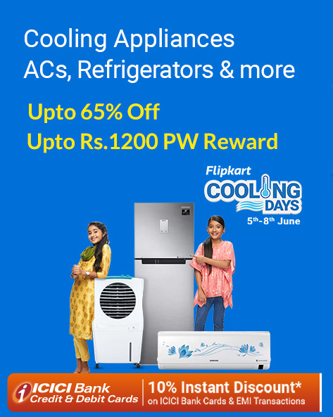 COOLING DAYS | Upto 65% Off + Extra 10% ICICI Discount On ACs, Refrigerators Fans & More
