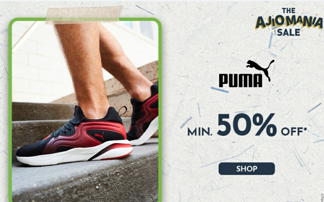 Get minimum 50% Off on Puma