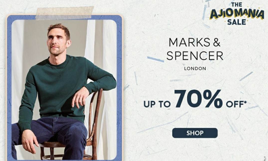 Get up to 70% Off on Marks & Spencers