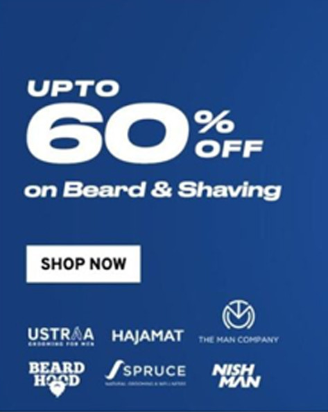 FATHER'S DAY SALE | Upto 60% off on Beard & Shaving + Upto 15% PW Cashback