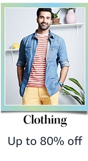 Get up to 80% Off on Men Clothing