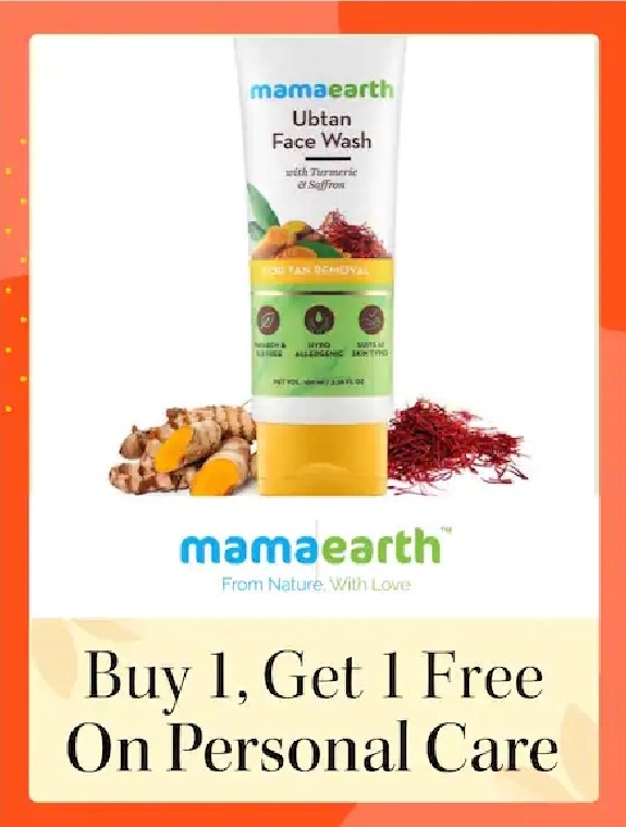 Buy 1 Get 1 Free on Mamaearth