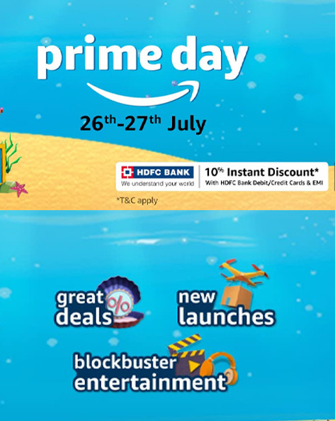 Subscribe for 01 Year Prime Membership and Get 10% Cashback from Amazon on your Next Shopping on Prime Day (26th-27th July)
